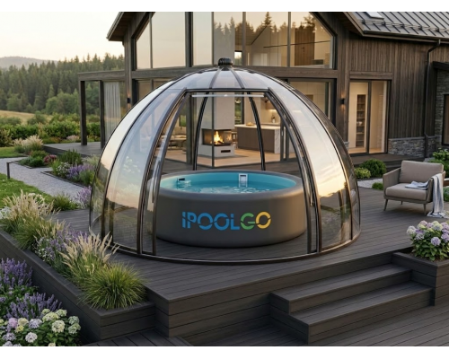 Круглый надувной уличный SUP бассейн D5м х H1,2м IPOOLGO для взрослых и детей