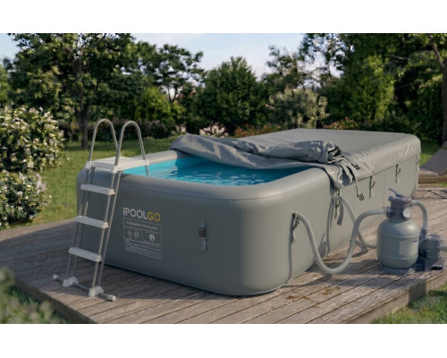 Прямоугольный SUP-бассейн IPOOLGO 3 × 2 м, высота борта 1,2 м — комплект бассейн с оборудованием для дачи и загородного дома